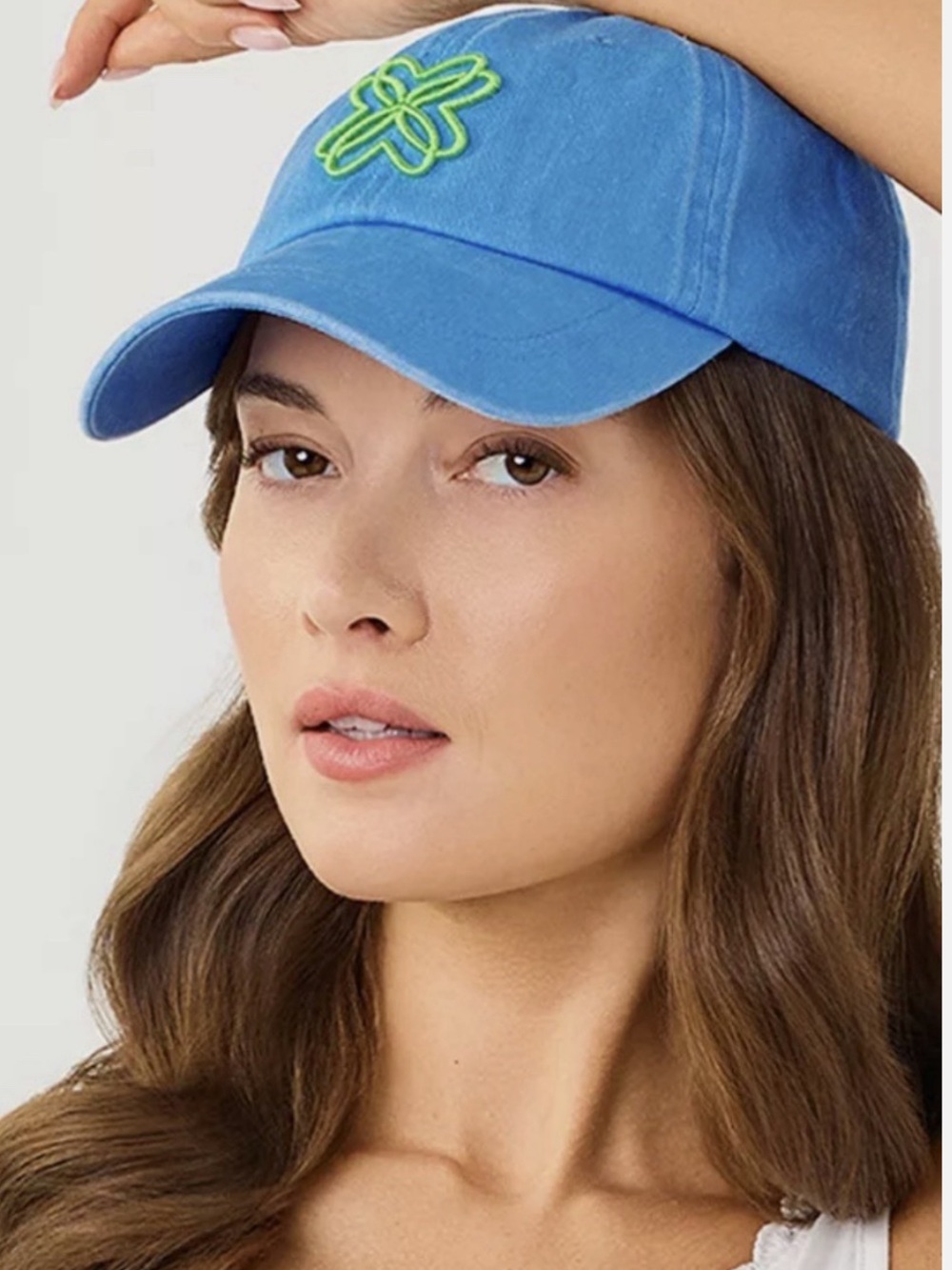 LILLY PULITZER LIMITED EDITION Chambray Logo Baseball Hat in Oceanfront Blue, OS